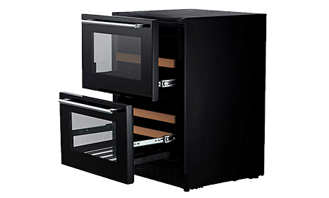 mQuvée built-in wine cooler – Wine Cave 60DD Fullglass Black