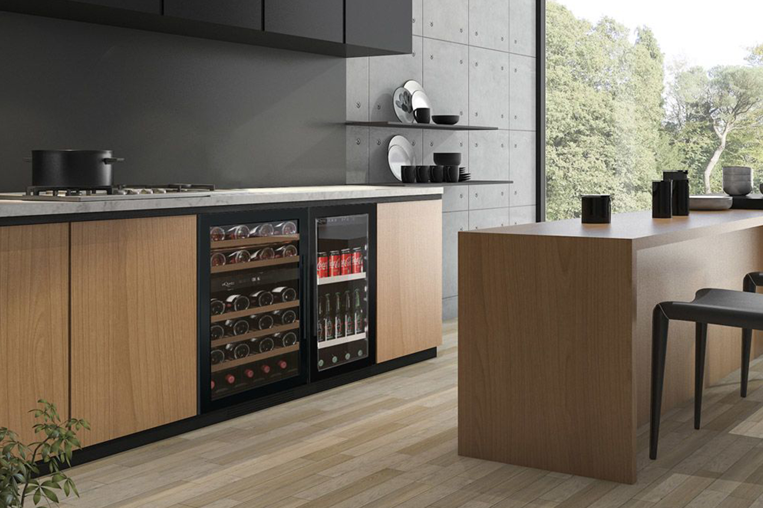 A wine cooler and beer cooler from brand mquvee