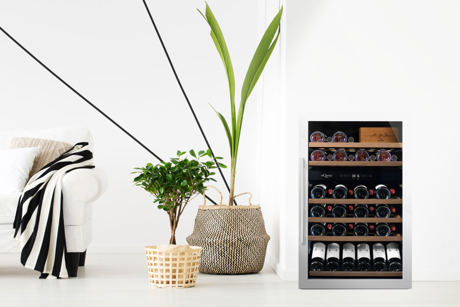A free-standing wine cooler from mquvee